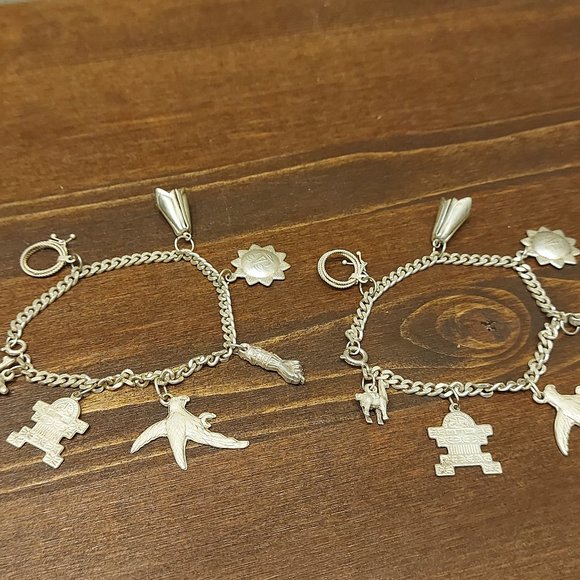 x2 Vintage Charm Bracelets - Picture 1 of 6